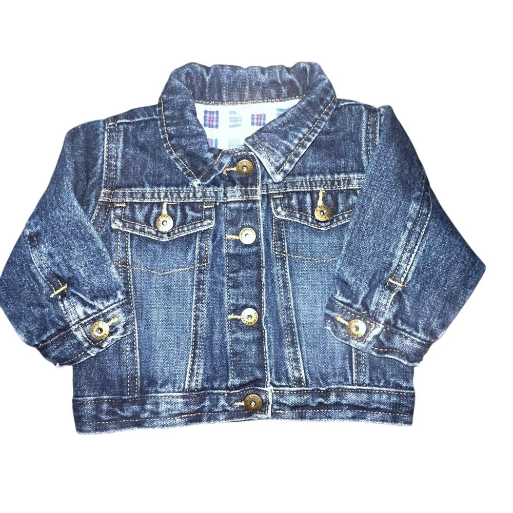 Vintage Wrangler denim trucker plaid lining jacket baby sz 9-12 months western